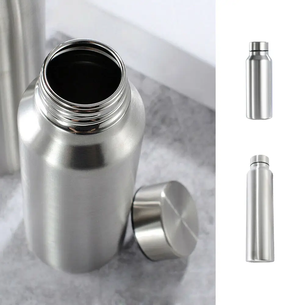 Спортивная бутылка для воды из нержавеющей стали 650/1000 мл однослойная прочная