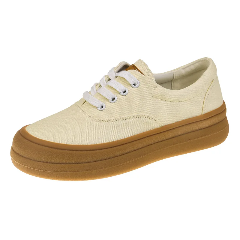 

Luxury Thick Women Sneakers Lace Up Non-slip Women Running Shoes White Mesh Women Canvas Shoes Chaussure Femme Female Footwear