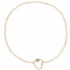 2020 эффектное циркониевое спиральное ожерелье с пряжкой, женское ожерелье с натуральным пресноводным жемчугом, ожерелье с сердцем