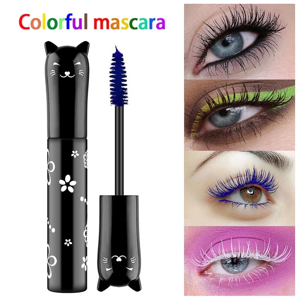 

Цветная тушь для ресниц водоСТОЙКАЯ быстросохнущая завивка удлинение Макияж ресницы синие коричневые красные фиолетовые черные тушь для р...