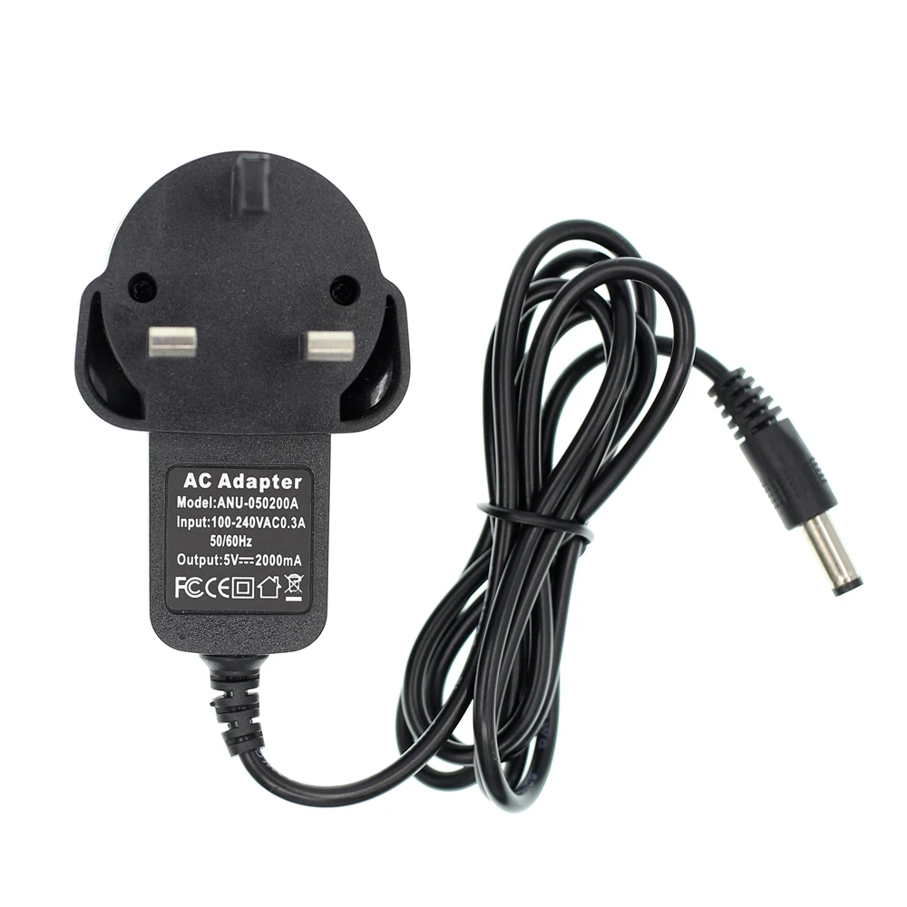 5В 2А адаптер питания AC к DC зарядное устройство 5 5x2 мм 4 0x1 7 UK Power plug | Компьютеры и