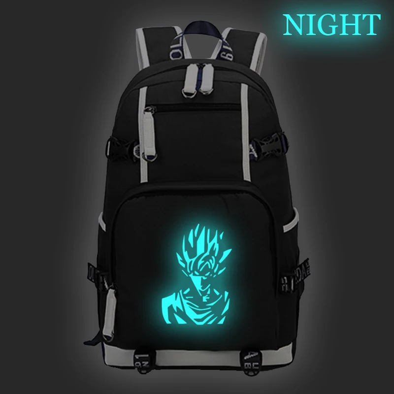 Аниме Dragon Ball рюкзак с отражающими вставками для подростков мальчиков и девочек