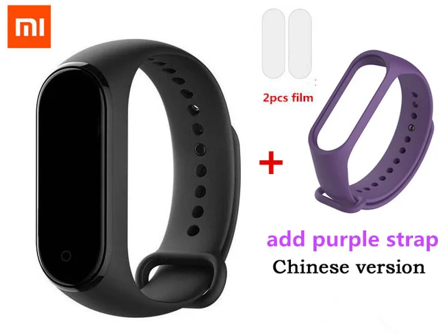add Purple strap Xiaomi Mi Band 4 смарт-Браслет фитнес-браслет AI Bluetooth 5,0 AMOLED цветной сенсорный экран AI частота сердечных сокращений - Цвет: add Purple strap