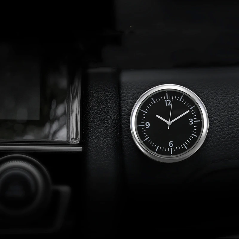 Mini Car Quartz Watch Desktop Car Decorating Stick-On Clock Car Air Vent Quartz Clock Watch Car Office Decorating Ornament