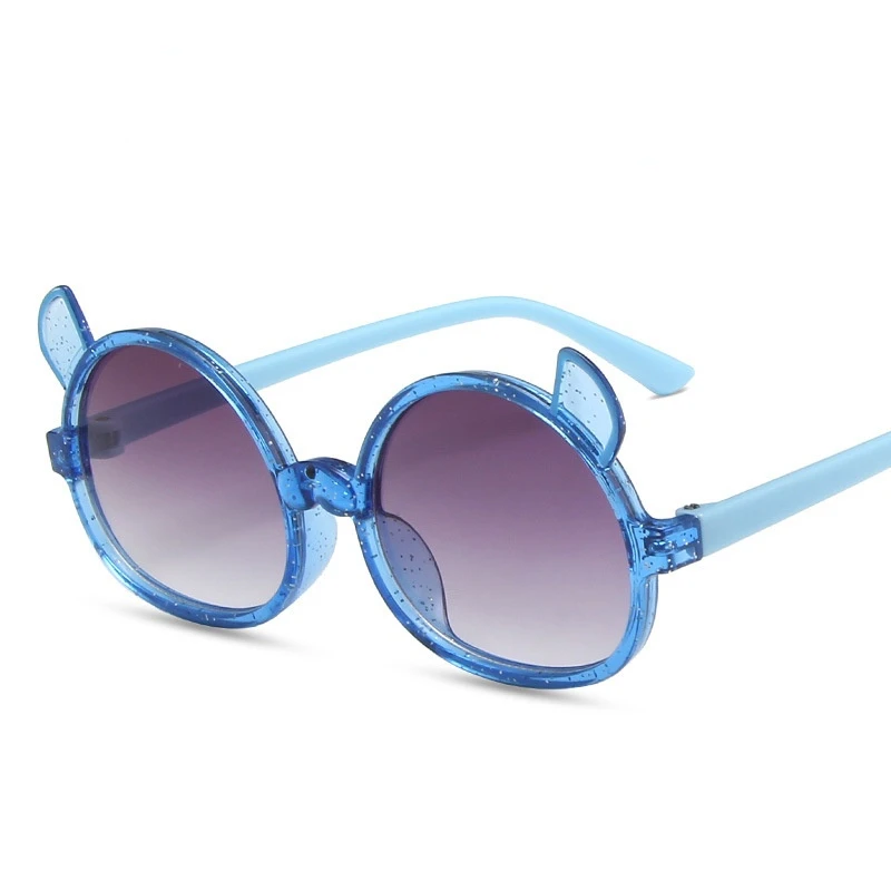 

Солнцезащитные очки для мальчиков и девочек, модные милые солнечные очки радужной расцветки с собачьими ушками, в винтажном стиле, подарок