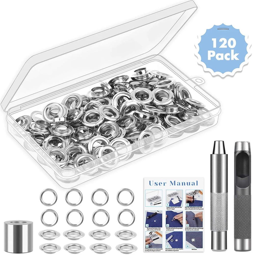 120 пар 12 мм металлическая коробка для хранения люверсов с отверстиями ремень