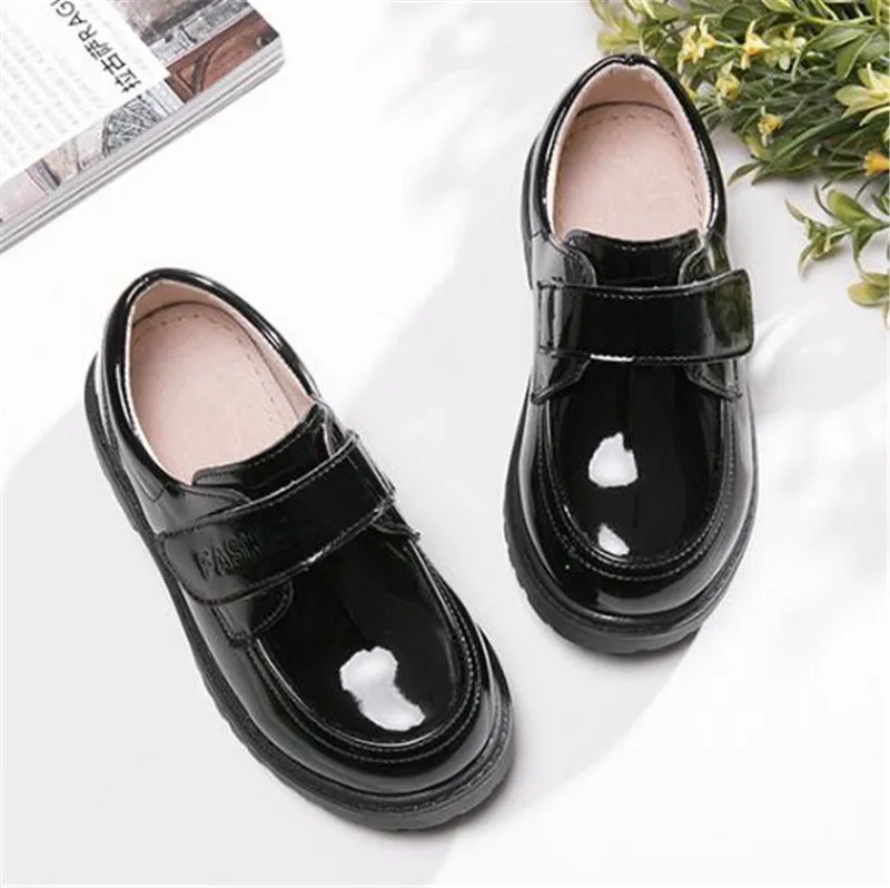 Weoneit/кожаная обувь для мальчиков детская свадебной вечеринки Черная официальная