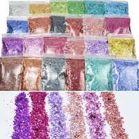 chunky holographic glitter 100g pack in bag facebodyeyehair nail festival chunky aluminum glitters for 3d nail art decoration