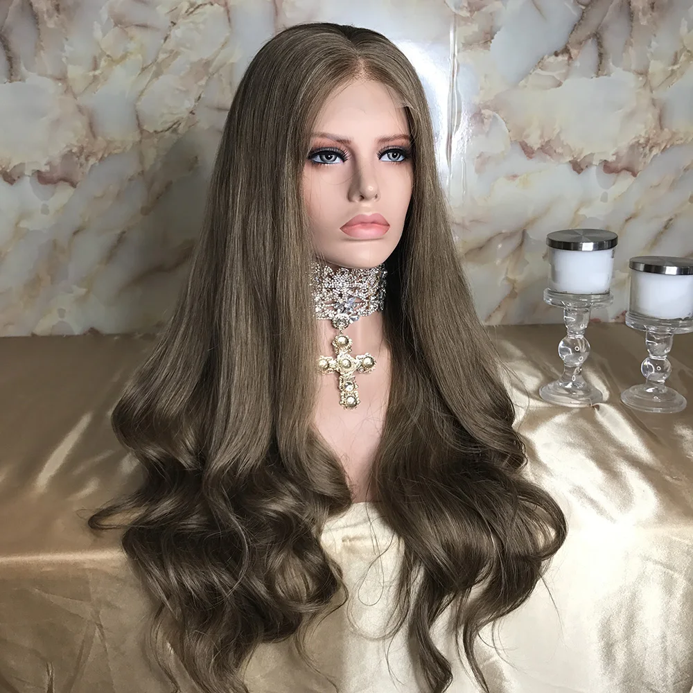 JRX волосы бразильские темно-коричневый цвет объемные волнистые парики с волосами