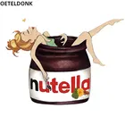Нашивка вафельная Nutella для девушек, нашивки в полоску, яркие термочувствительные нашивки для утюга, нашивки для одежды, Индивидуальные топы