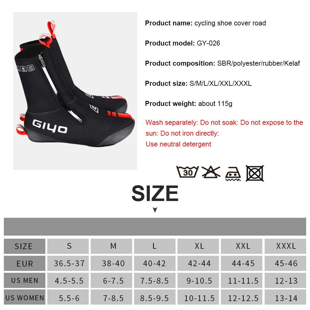 

Bicycle Overshoes Waterproof and Windproof Mountain Bike Road Warm Bicycle Shoe Cover Warm Full Bicycle Overshoes for Men Women