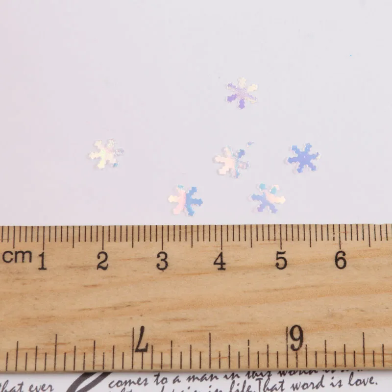 Ультратонкие блестки в виде снежинок 6 мм матовые домашних животных для