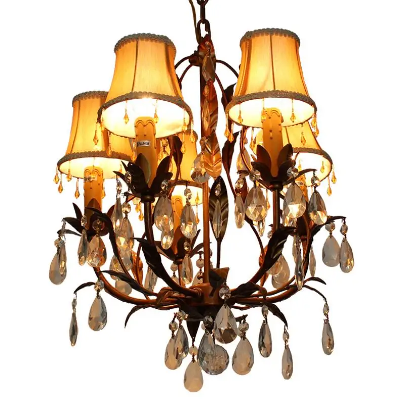 HAIXIANG Современная розовая Хрустальная потолочная лампа для девочек освещение в