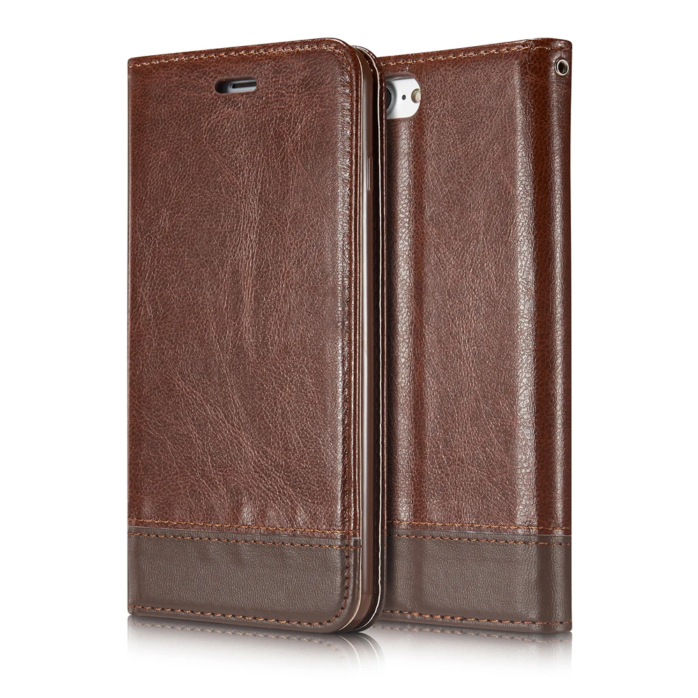 

Magnet Classic Leather Case For iPhone 7Plus 8Plus Luxury Covers With Card Slot Skin For Apple 7 8 Plus With Strap Coque Capa