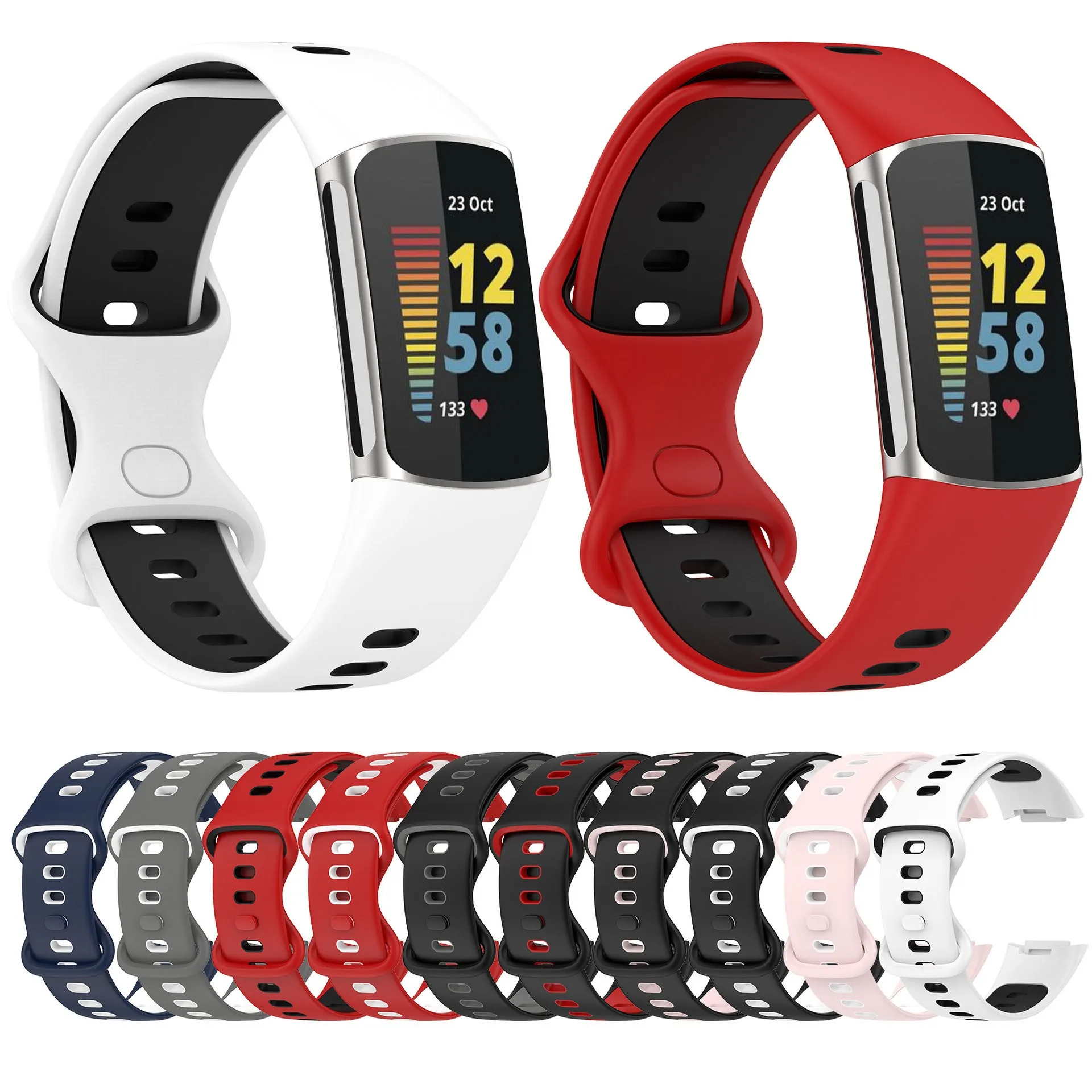 Ремешок для умных часов Fitbit Charge 5 силиконовый ремешок водонепроницаемый сменный