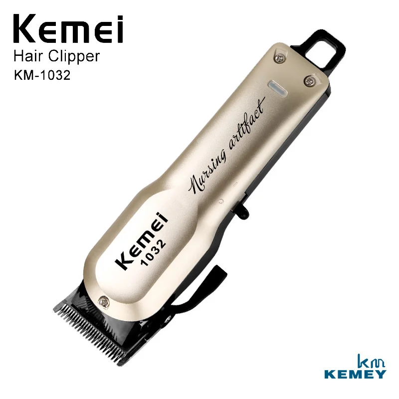 Kemei-recortador de barba profesional, máquina eléctrica inalámbrica para cortar el pelo, depiladora,...