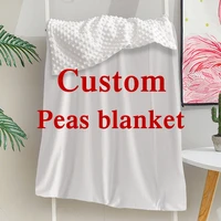 silstar tex blanket customized peas design baby soft flannel blanket photo printed drop shipping high quality