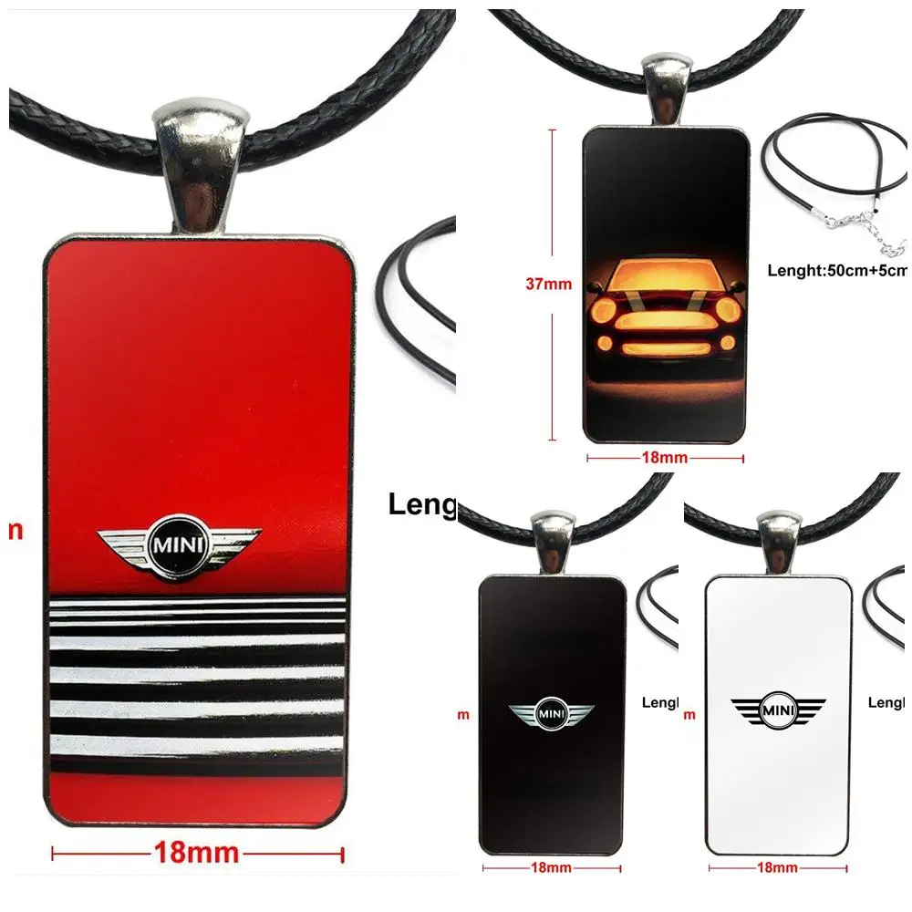 Mini Cooper Jcw модное ожерелье с логотипом ручная работа прямоугольная форма колье