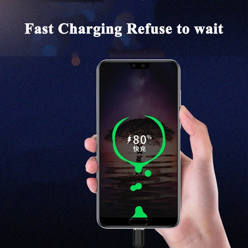 Магнитный кабель Micro USB-C со светодиодным индикатором для зарядки и передачи