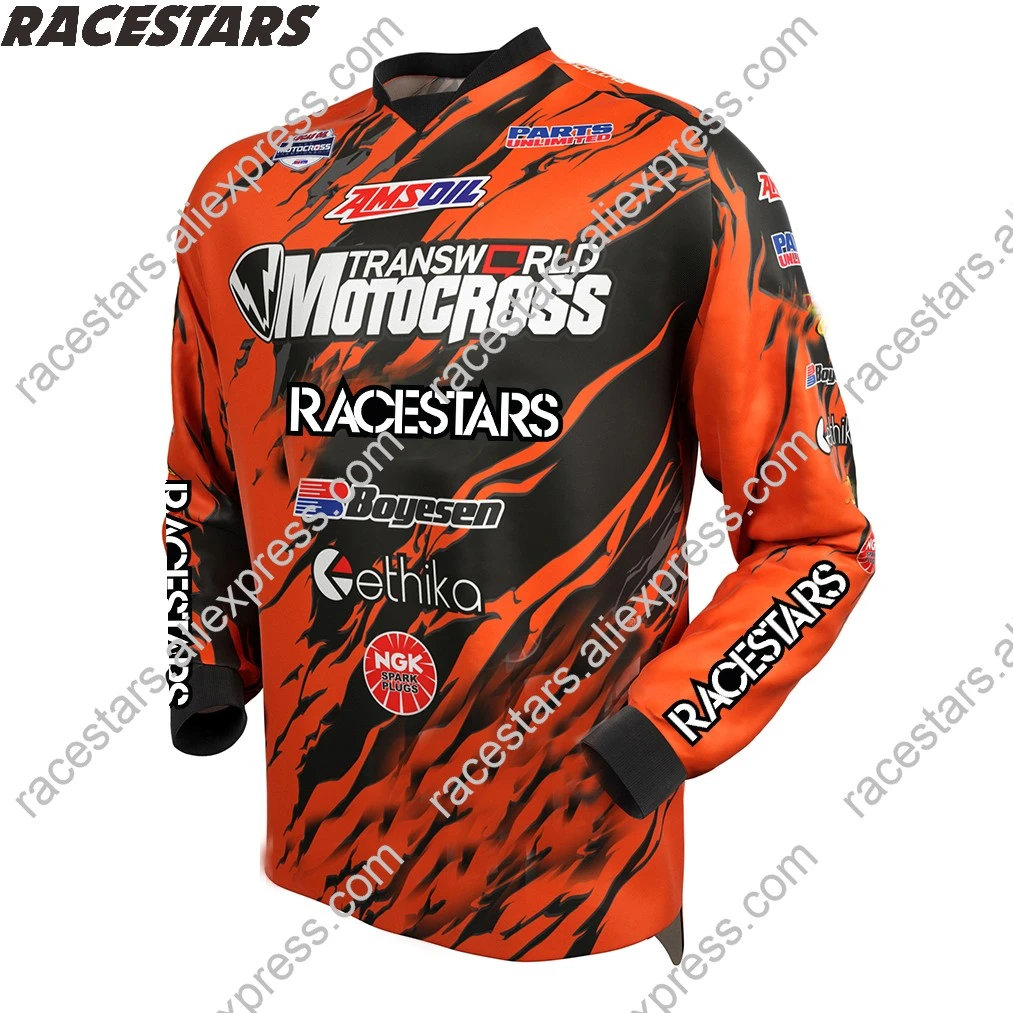 

RACESTARS Moto Jersey DH BMX Downhill Jersey Mountain Spexcel Motocross Racing MTB Motorcycle Jersey MX Long Sleeve T shirt