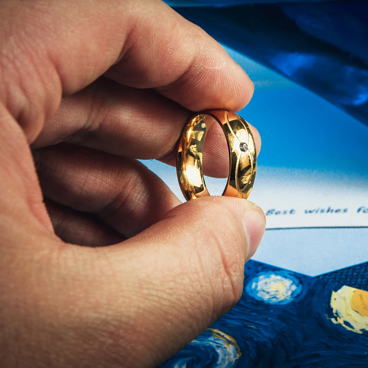 Кольца для мужчин и женщин из нержавеющей стали с кристаллами кольца влюбленных