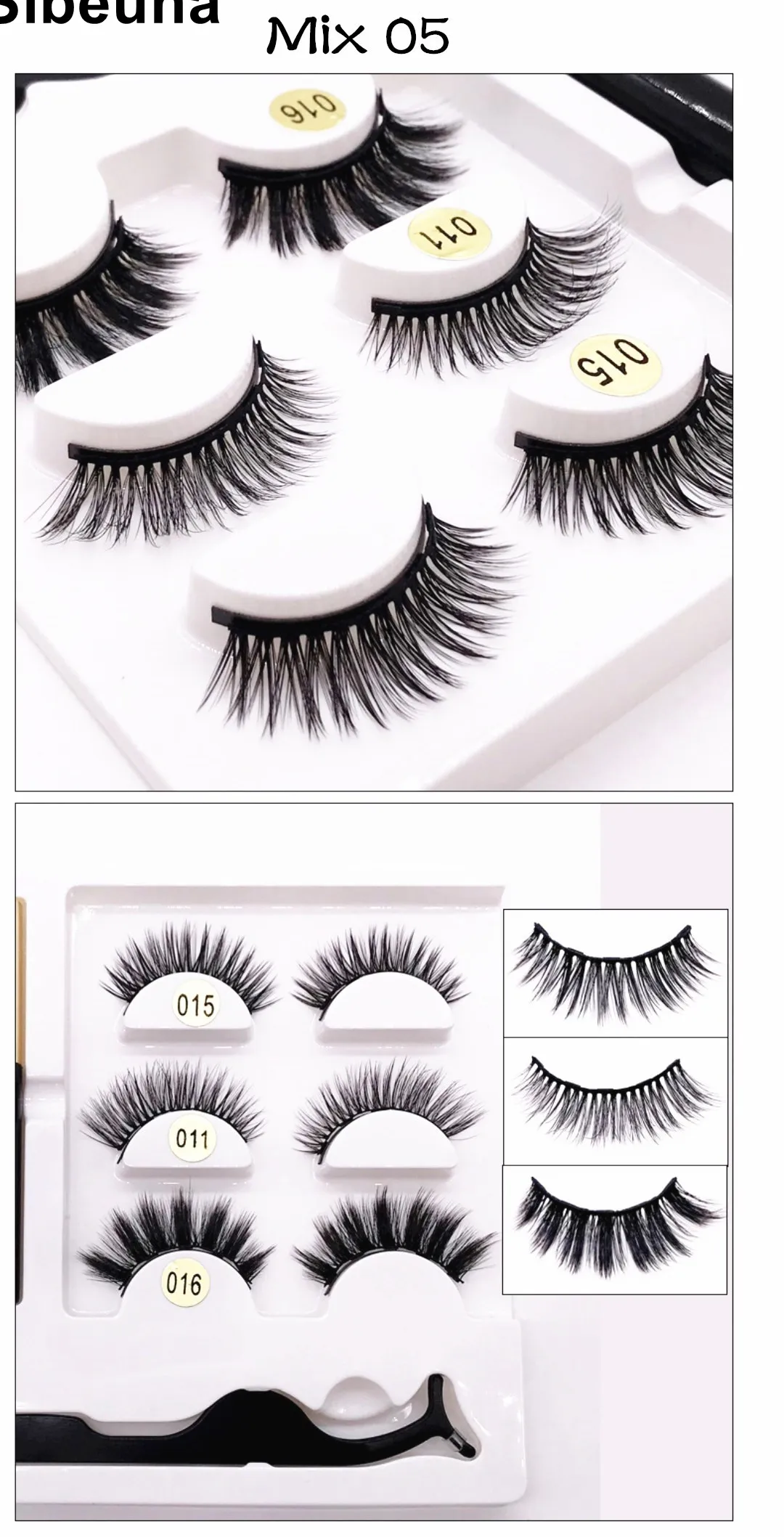 Новые магнитные ресницы 3 пары 3D накладные магнит для ресниц подводка глаз набор