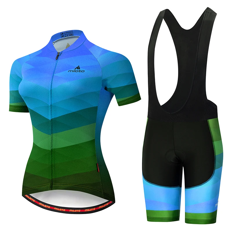 

2022 MILOTO Women's Triathlon Short Sleeve Cycling Jersey Sets Skinsuit Maillot Ropa Ciclismo Bicycle Clothing Bike Shirts