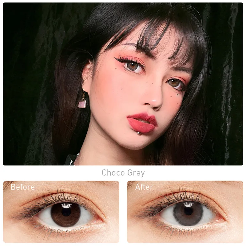 Контактные линзы ежегодно мягкие для глаз супер естественный внешний вид