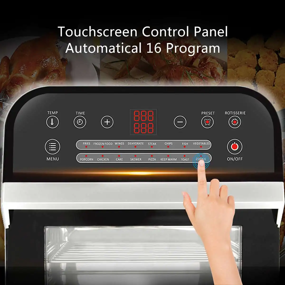 1600W 12L свободного воздуха масла Фрайер духовка здоровья Плита Smart Touch светодиодный