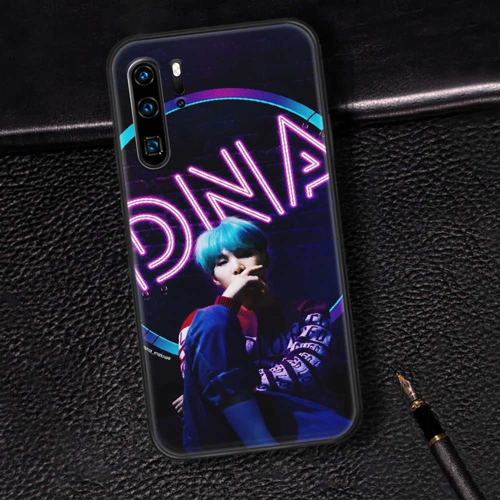 

Bangtan Boys SUGA Phone Case For Huawei P Mate 10 20 30 40 Pro Lite Smart 2019 2021 black Funda Luxury Cell Silicone Shell Soft
