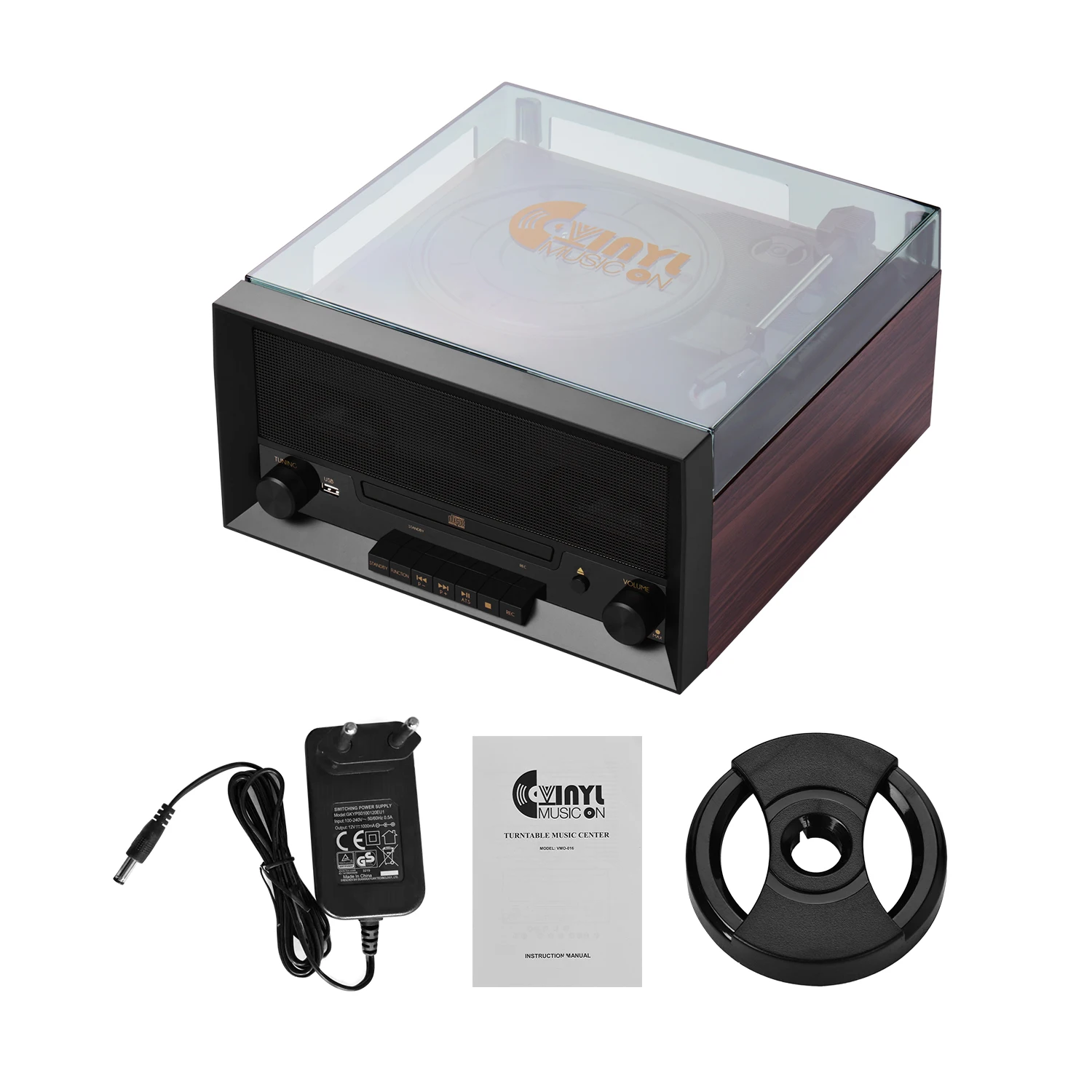 Классический 8 в 1 поворотный музыкальный центр беспроводной BT Виниловый