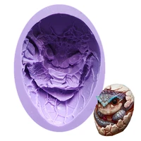 baby dragon egg silicone mold chocolate decoration pendant decorative silicone mould15261