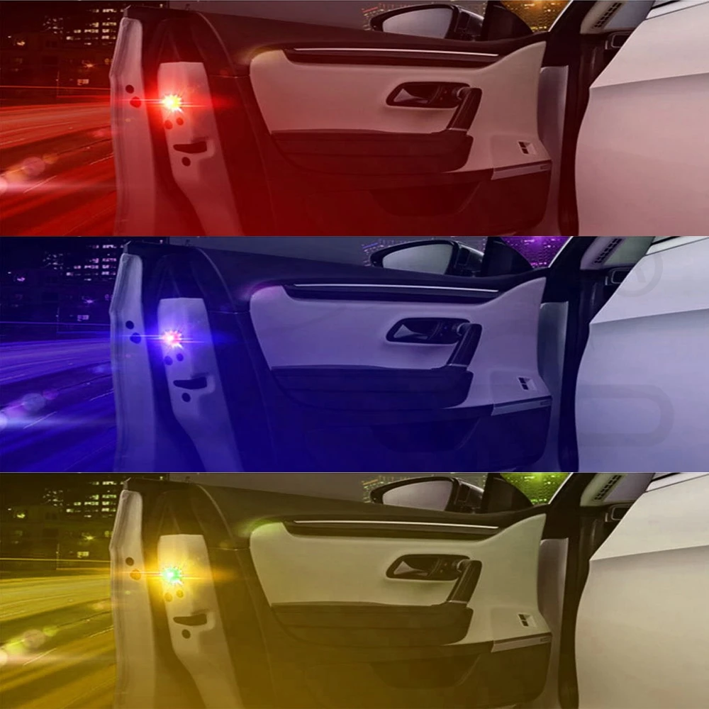 2 шт. красные синие Желтый RGB общего Авто дверные ручки светодиодный открытие
