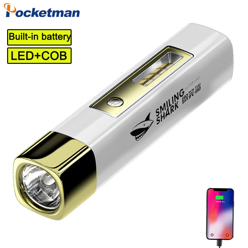 

Power Bank Flashlight Portable Mini Waterproof Ultra Bright torch USB Rechargeable Multi-function Powerful flashlight Camp Light