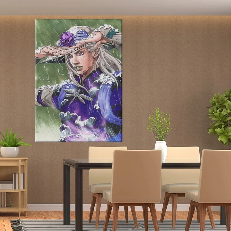 

Gyro Zeppeli JOJO Part 7 Steel Ball Run SBR Wall Art Canvas Poster Prints Anime Painting Picture Living Room Modular Home Decor