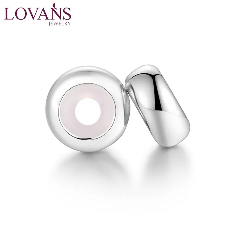 

10Pcs/lot Sterling 925 Sterling Silver Spacer Charms Stopper Beads Fit Charms Bracelets Pendants Silver Chain Link 4 Style