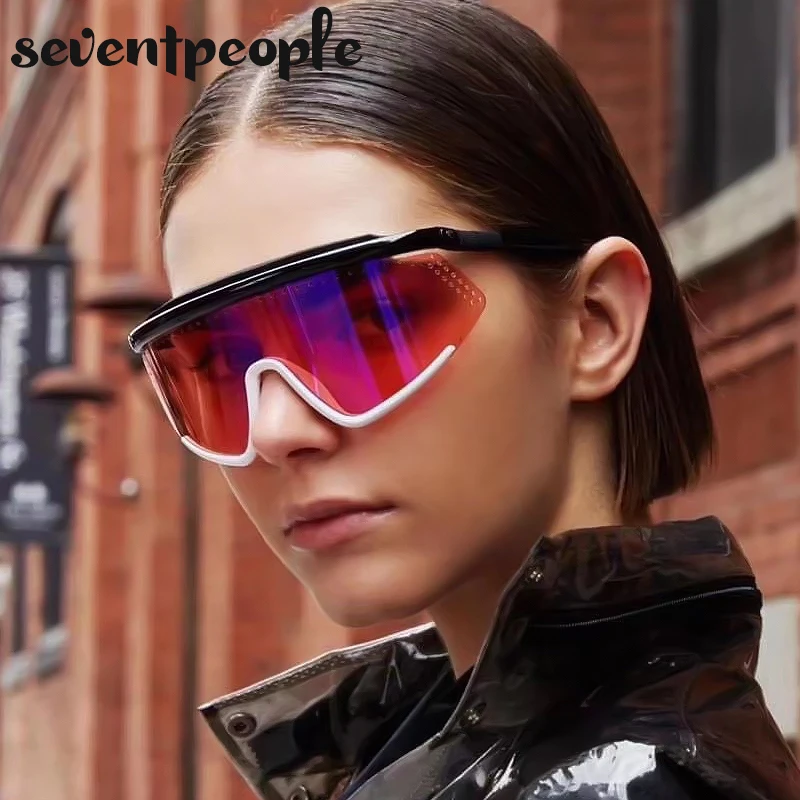 

Outdoor Cycling Goggles Men Oversized One-Piece Windproof Sunglasses Women 2021 Luxury Brand Dust-Proof Road Riding Eyewear Male