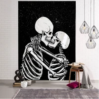 mysterious skull tapestry art deco blanket curtain hanging home bedroom living room decoration