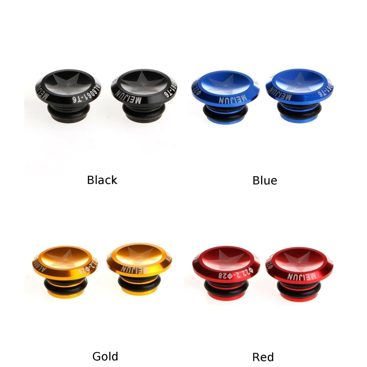 

1 Pair Bicycle Handlebar End Cap Aluminium Alloy Lock Mtb Mountain Handle Bar Grips End Plugs Stoppers Cap cycling Accessory