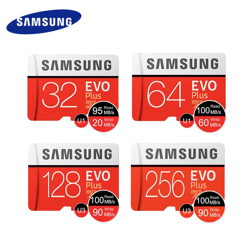 SAMSUNG Micro SD карта памяти 32 Гб 64 128 ГБ 256 MicroSD карты SDHC SDXC Max 95Ms EVO C10 TF Транс флэш