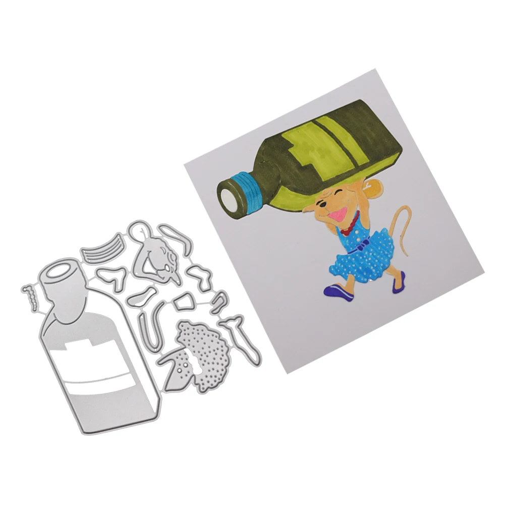 Мышь Lecythus металлический Трафаретный вырубной штамп мультфильм животных кроя