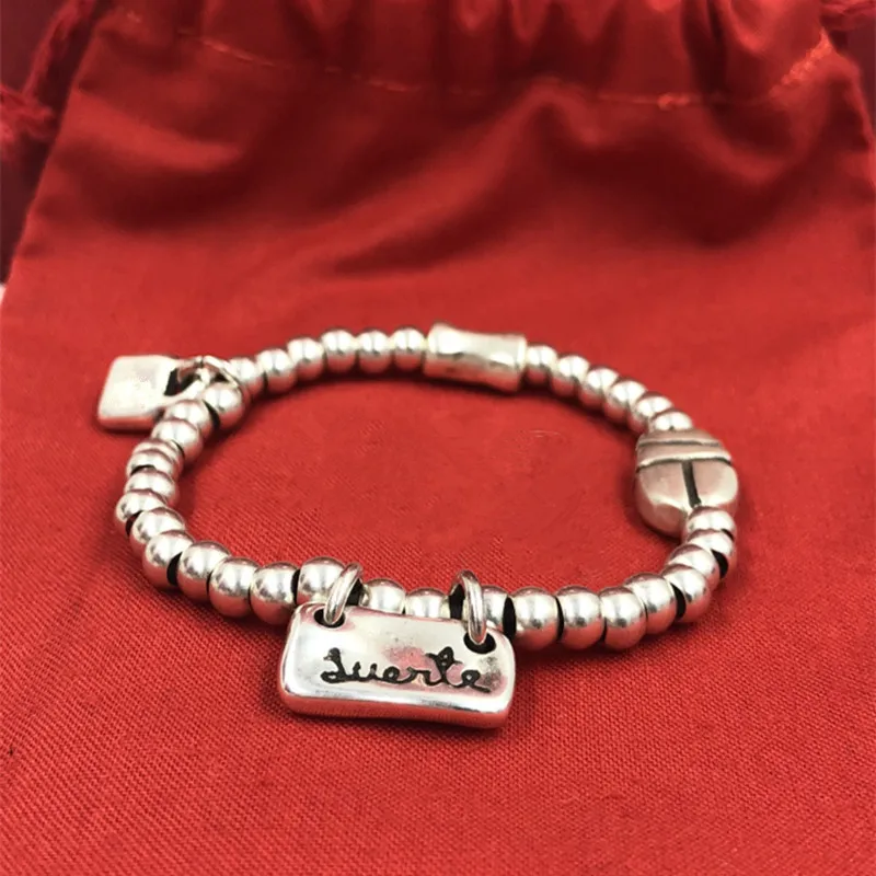 

Rubber Luck Bracelets Lovers Friendship Bracelet Fit UNODE50 Style Plated Jewelry Gift For Women Men Bracelet Jewellery