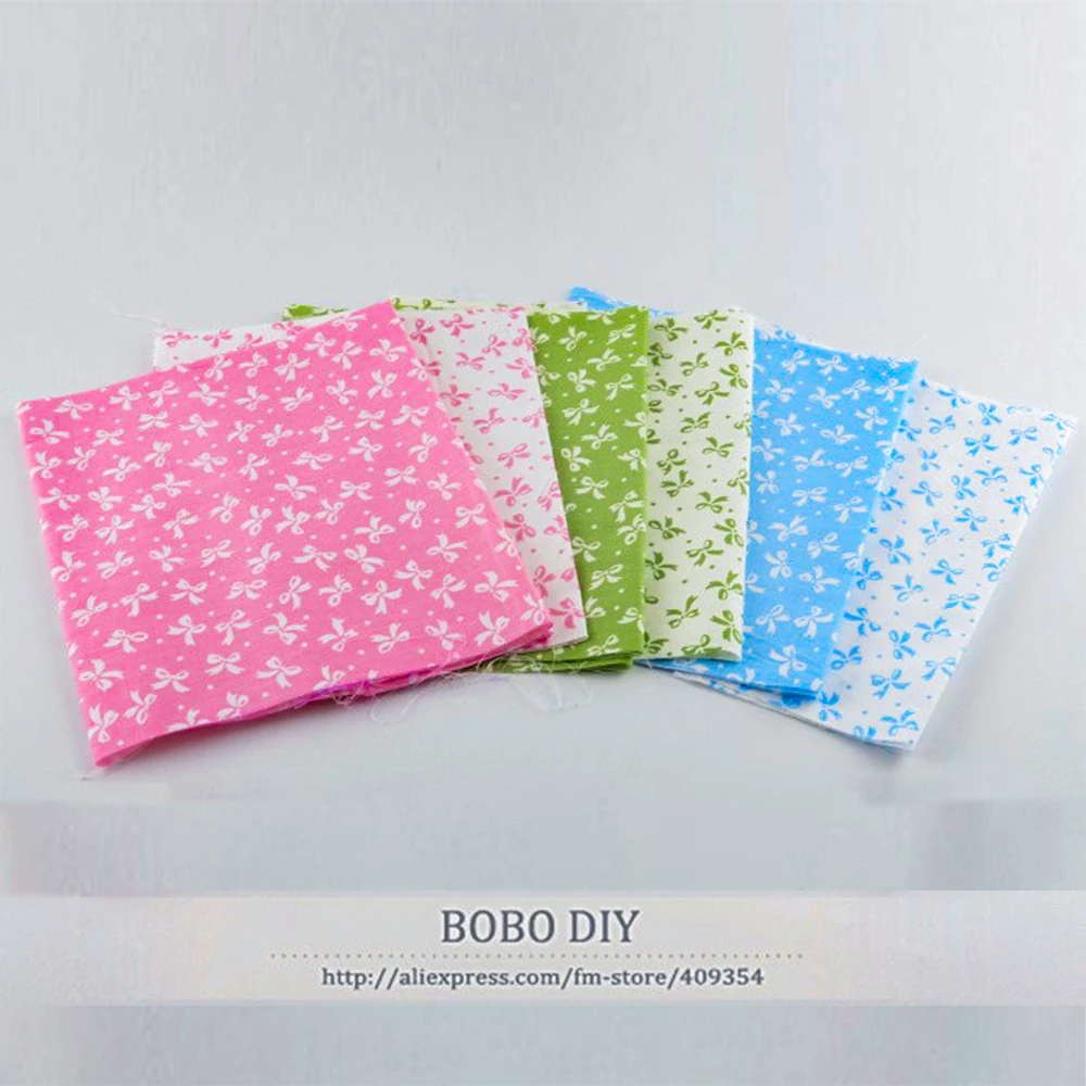 6 шт. Изысканная хлопковая ткань с бантиком для шитья постельные принадлежности