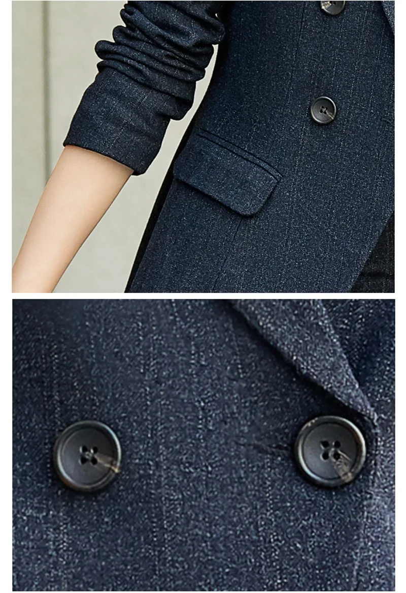 Высокое качество женские коричневые блейзеры деловые костюмы официальные