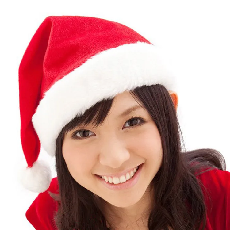Рождественское украшение плотная бархатная шапка Санты для детей и взрослых
