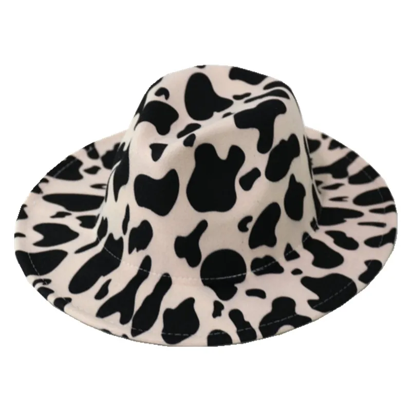 

HUAYAN 65% хлопок 35% полиэстер fedora шляпы на осень-зиму с принтом коровы женские зимние Шляпы В Стиле Джаз шапки для женщин повседневные войлочная...