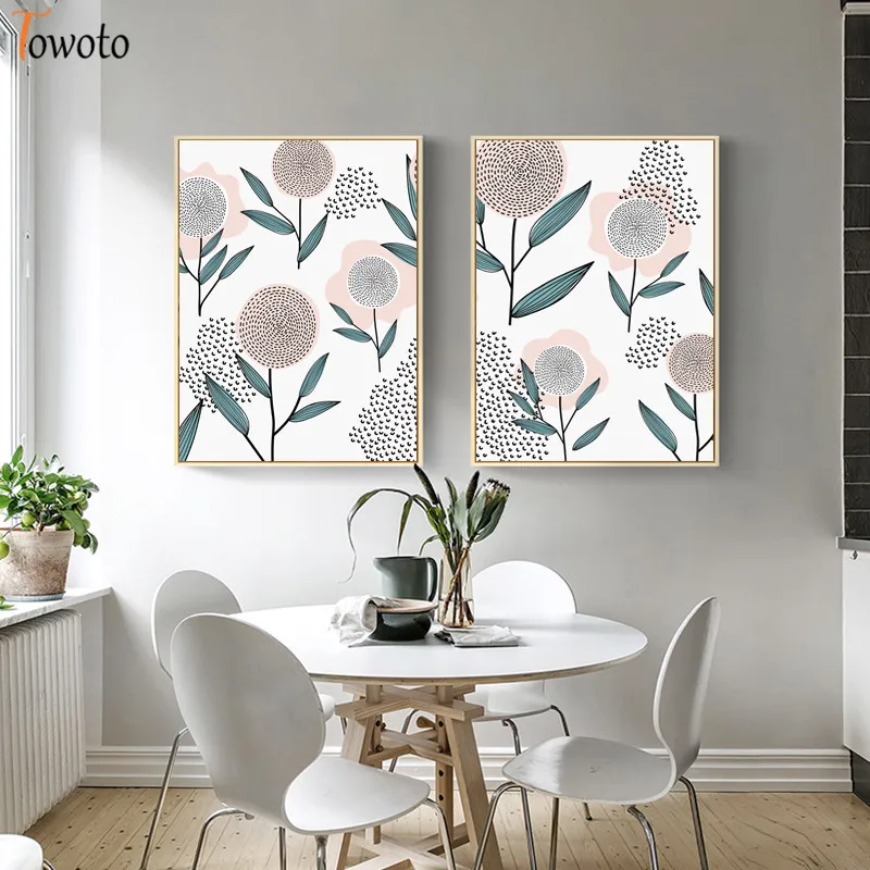 HD плакат пастельных Цвет подсолнухи Плакаты и принты картины на холсте украшения