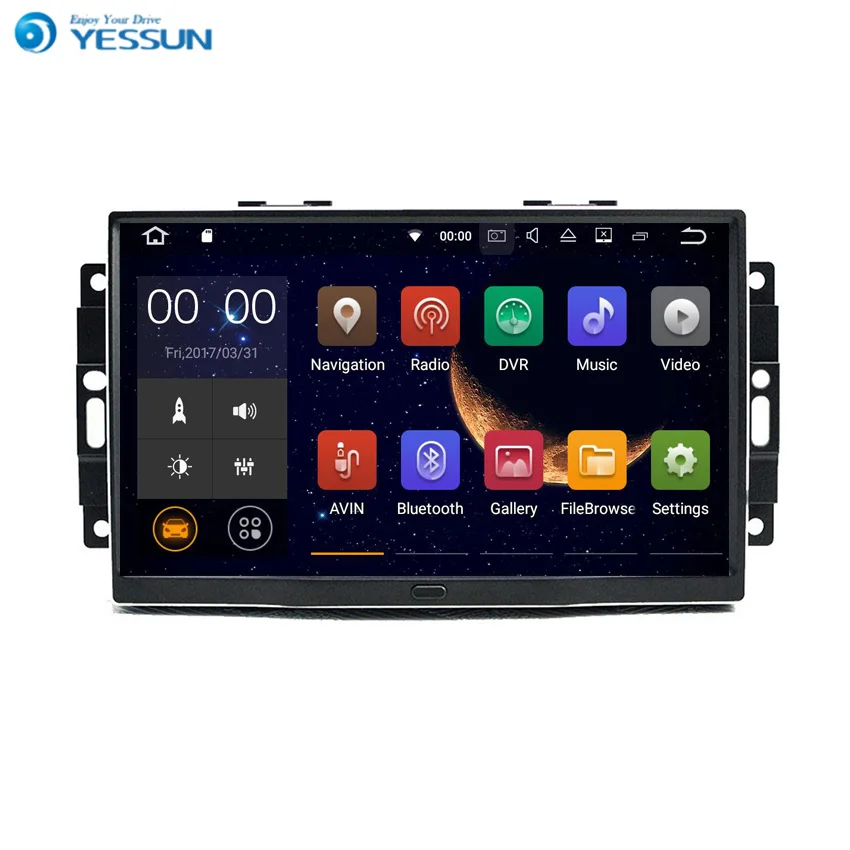 YESSUN Android радио Автомобильный плеер для Jeep Wrangler/Компас/DODGE 2007 ~ 2013 стерео