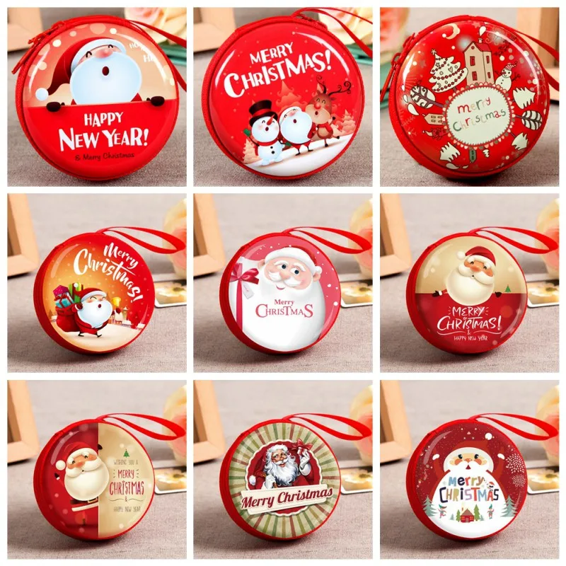 Новая маленькая жестяная коробка закупориваемая банка Рождественская Монета