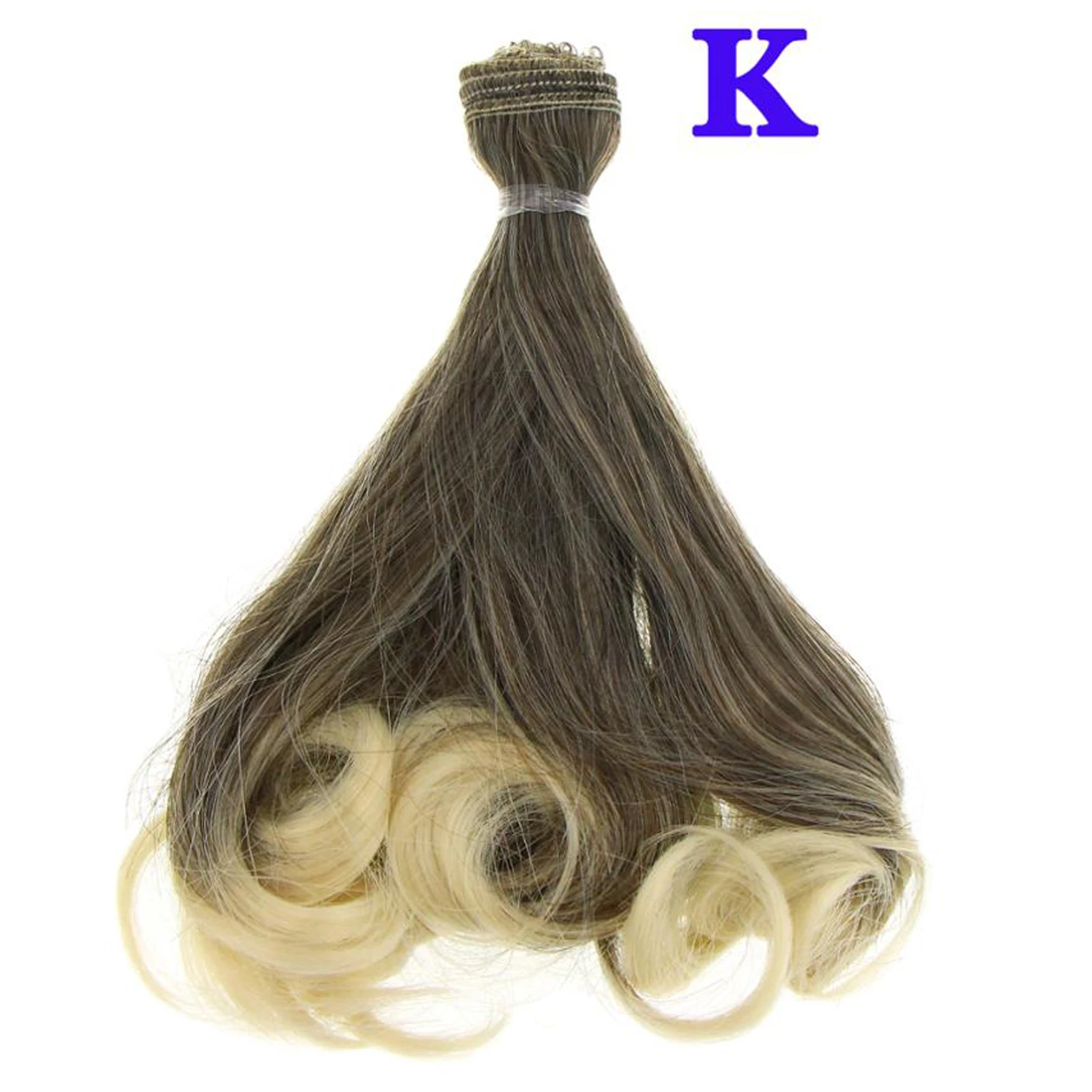 1 шт. DIY 15 см * 100 Температура волокна постепенное микс Цвет BJD кукла вьющиеся волосы